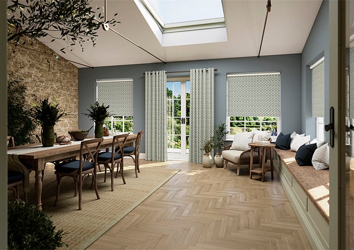 Land & Shore Seedling (Blackout), Teal - Twist&Fit Roller Blind - Image 7